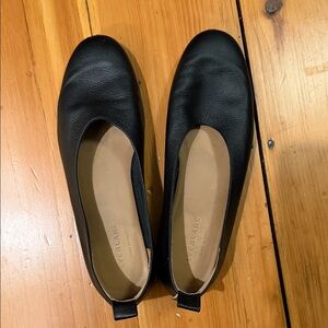 Everlane Black Leather Flats
